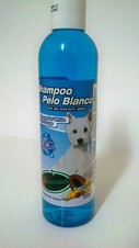 Shampoo bioma, para pelo blanco.